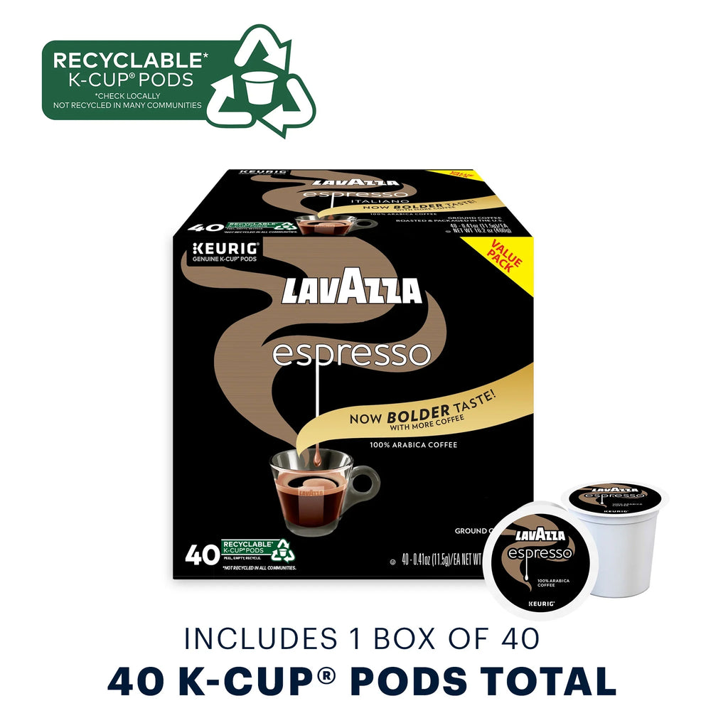 K-Cups Keurig for Coffee Medium Single-Serve (Pack Lavazza Roast of Brewer, 40) Espresso