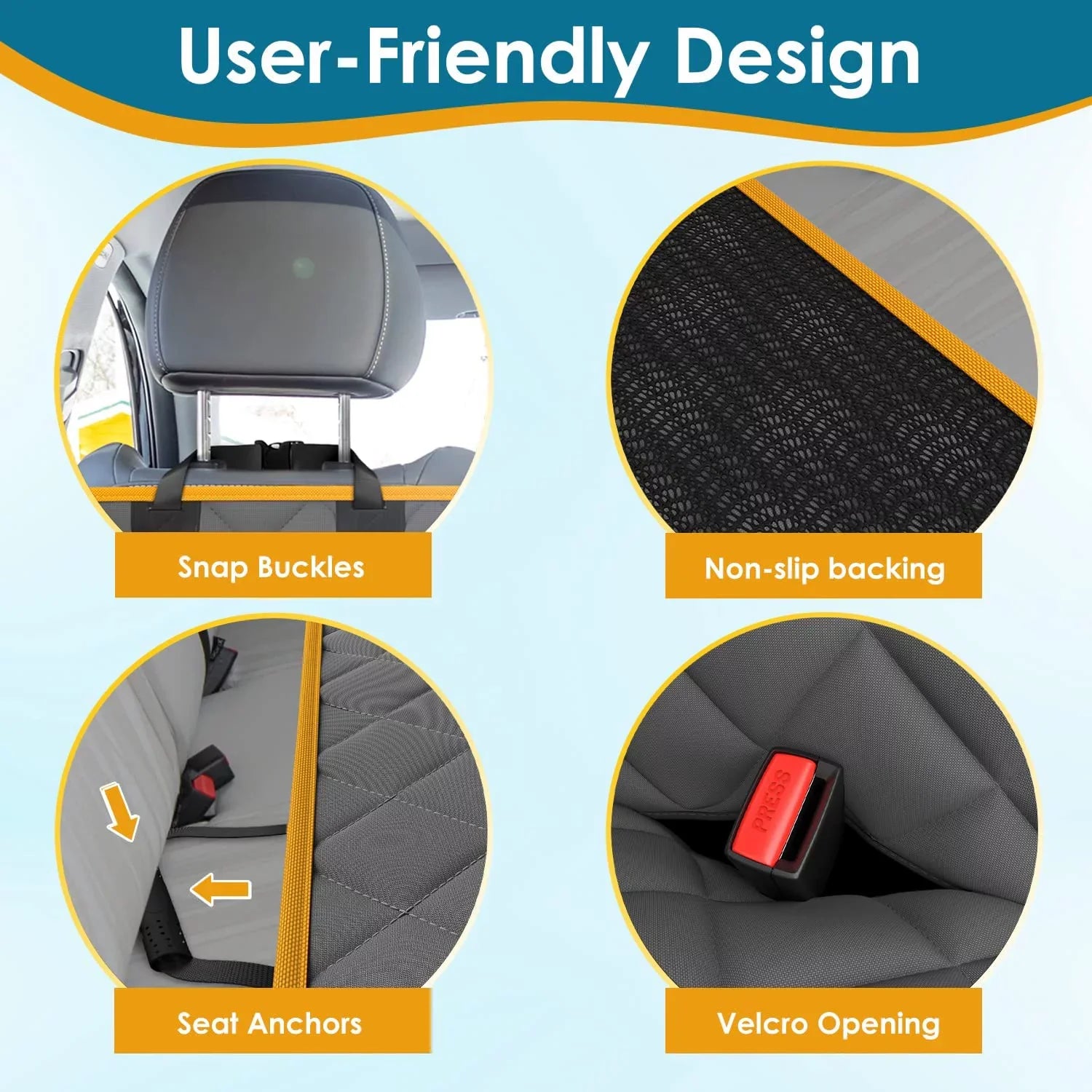 Seat Dog Seat Waterproof Trucks for Nonslip for Dog Belt Car Scratchproof Covers Hammock & – Front PAWBEE – Cover & Bonus Car – with Covers Window Car for SUV, Seat Dogs Dogs Seat Mesh Car Cars with