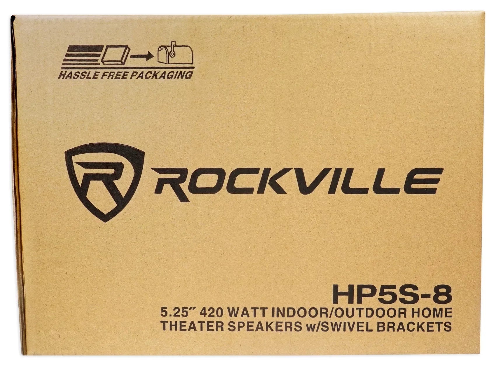 Home HP5S-8 Speakers+Swivel 5.25" Rockville Outdoor/Indoor Theater (8) Brackets