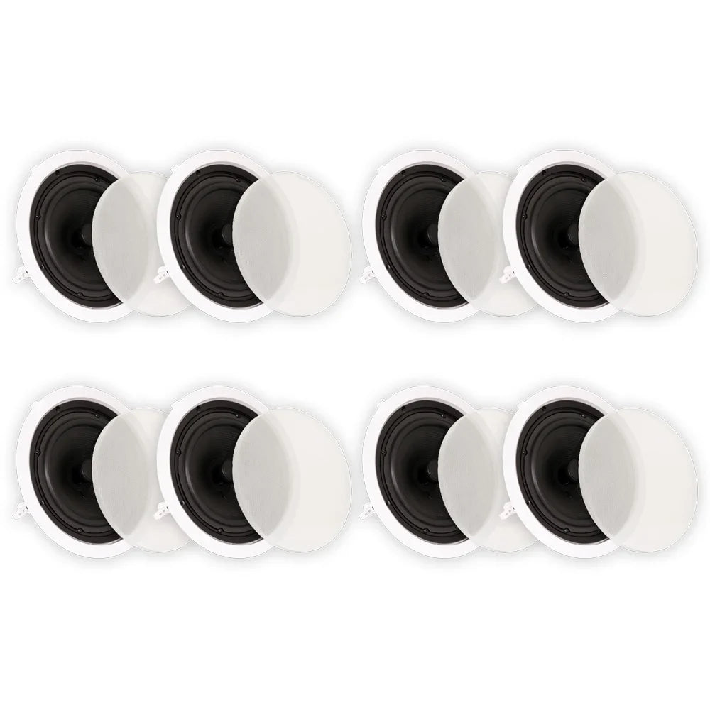 Sound Solutions Theater Ceiling 8" Theater Speakers In Pack TS80C Home 4 Pair Surround