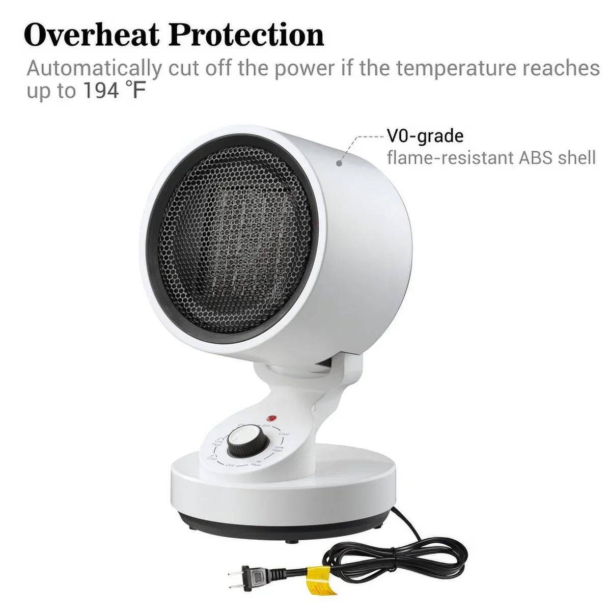 Cool modes Electric Low Heater 3 including Heat Warm High Machine and Fan, (1500W), Office for Fan,with Cool Up & Heat Heat Space Mode (900W), Cooling 2-In-1 Quick Space , (10W) Home,