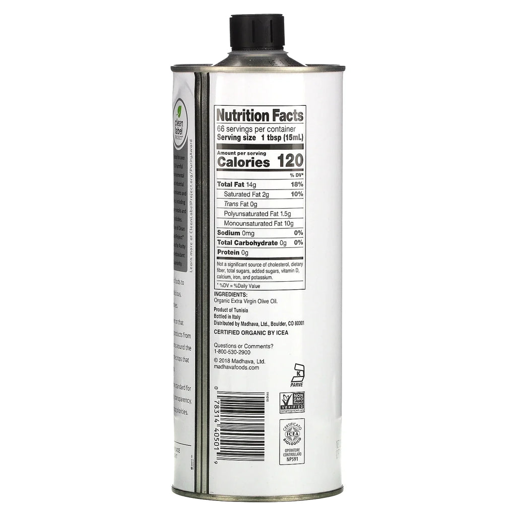Olive Madhava Natural Extra 33.8 fl Oil, oz Sweeteners Organic Virgin