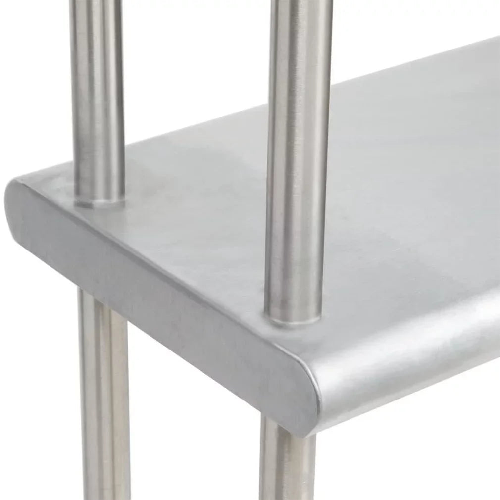 With 30" Stainless Wide Metal Work & Table 12" Shelving Prep Double | Overshelf Two 30" Shelves Steel Combo Table x | Kitchen Tier