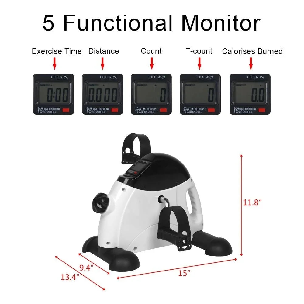 Pedal Exercise Exerciser Fitness Cycling Bike Black Mini