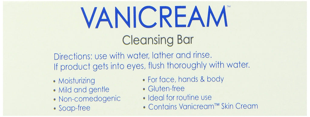 Pack. Vanicream Free 3 3.9 Fragrance - Cleansing Bar, Oz/Pack,