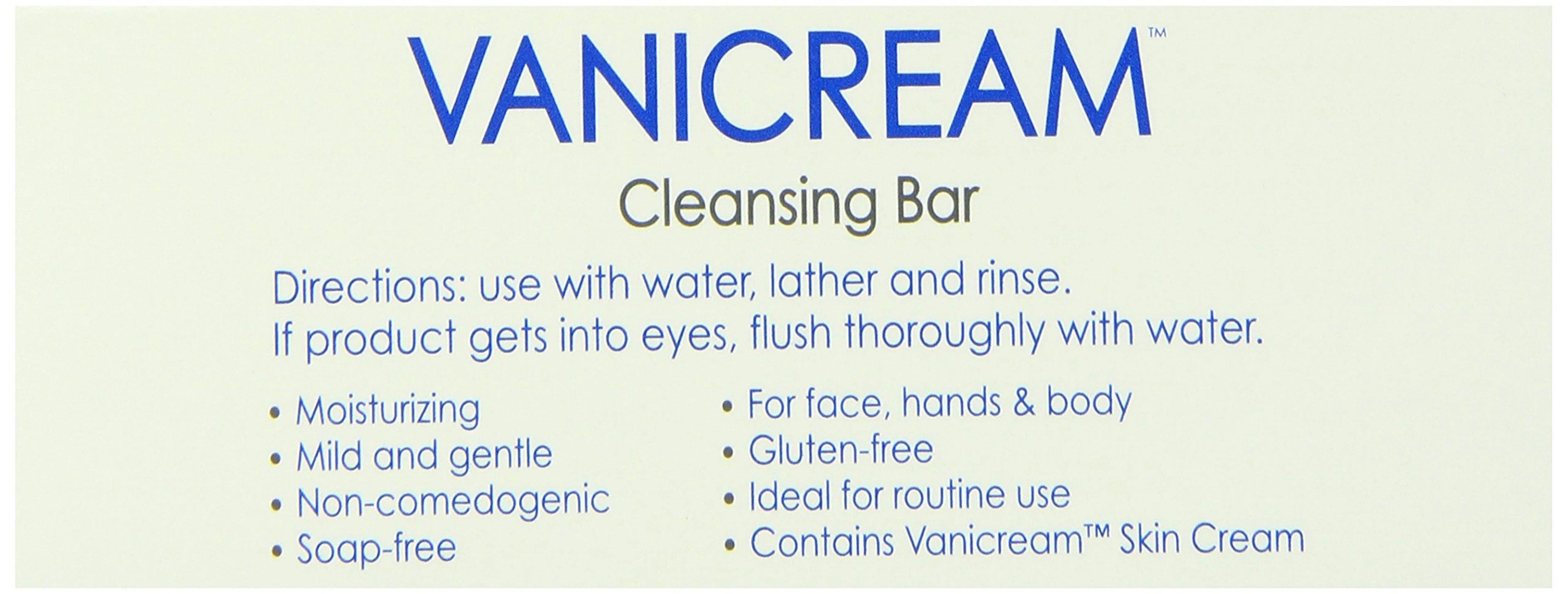 Pack. Vanicream Free 3 3.9 Fragrance - Cleansing Bar, Oz/Pack,