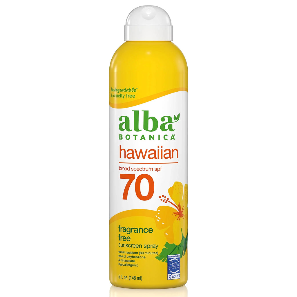 Fl. Spf Sunscreen, Biodegradable, Broad Botanica Hawaiian And 70 Oz. 5 Resistant Water Body, For Fragrance-Free Bottle Sunscreen And Sunscreen Spectrum Face Spray, Alba