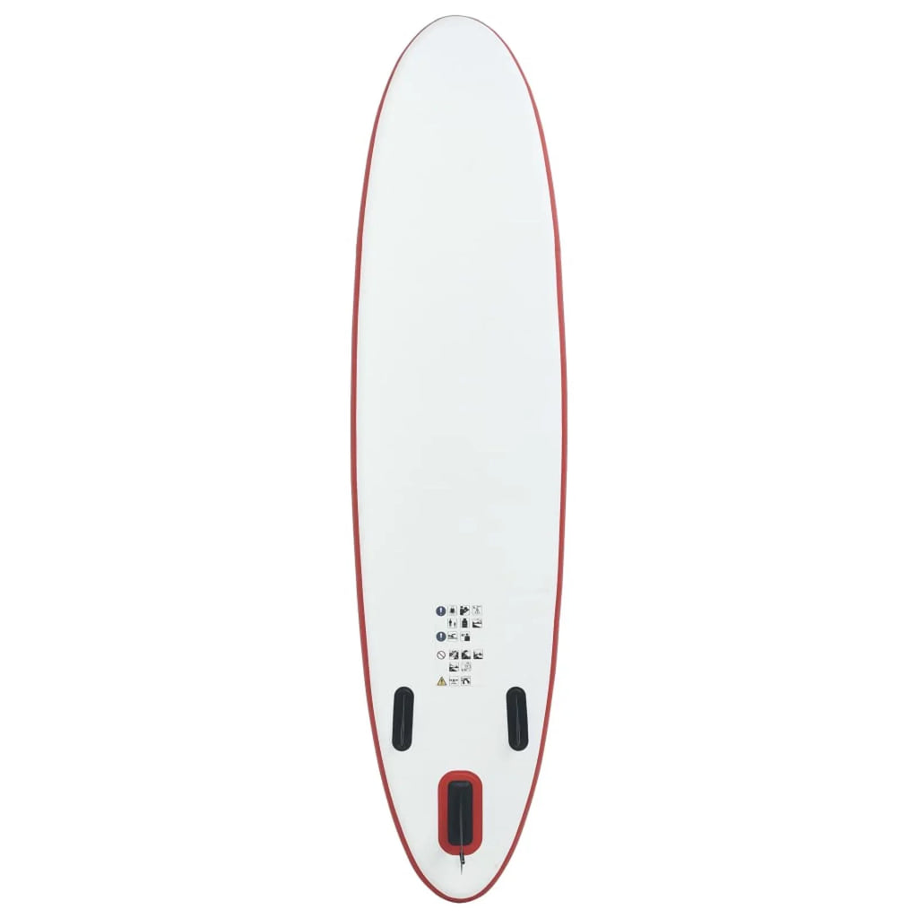 Set Surfboard Board Red Inflatable Paddle and White Andoer