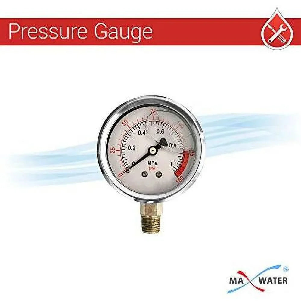 Release, Clear BB 10" 1" W/Pressure NPT Pressure Gauges, 2 Filter Wrench System 2 Housing Pack Brackets House Ports Whole 2 Brass