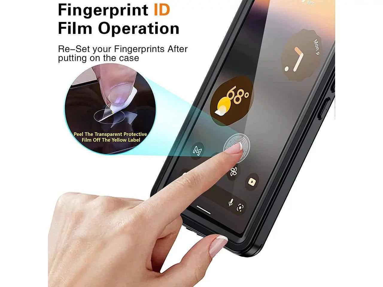 Case Waterproof with Screen Waterproof Underwater Pixel Google Shockproof 6A IP68 Back Case, Pixel 6A 5G for Google Clear Protector Cover Protective