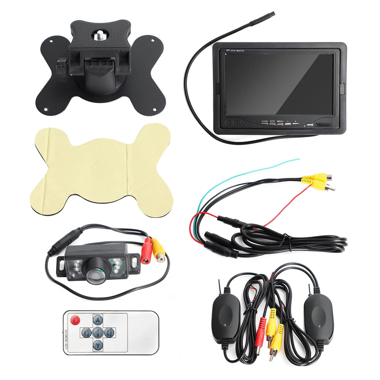 HD Car Monitor Wireless LCD Rear Vision Night IR 7" View Backup Truck Camera Kit
