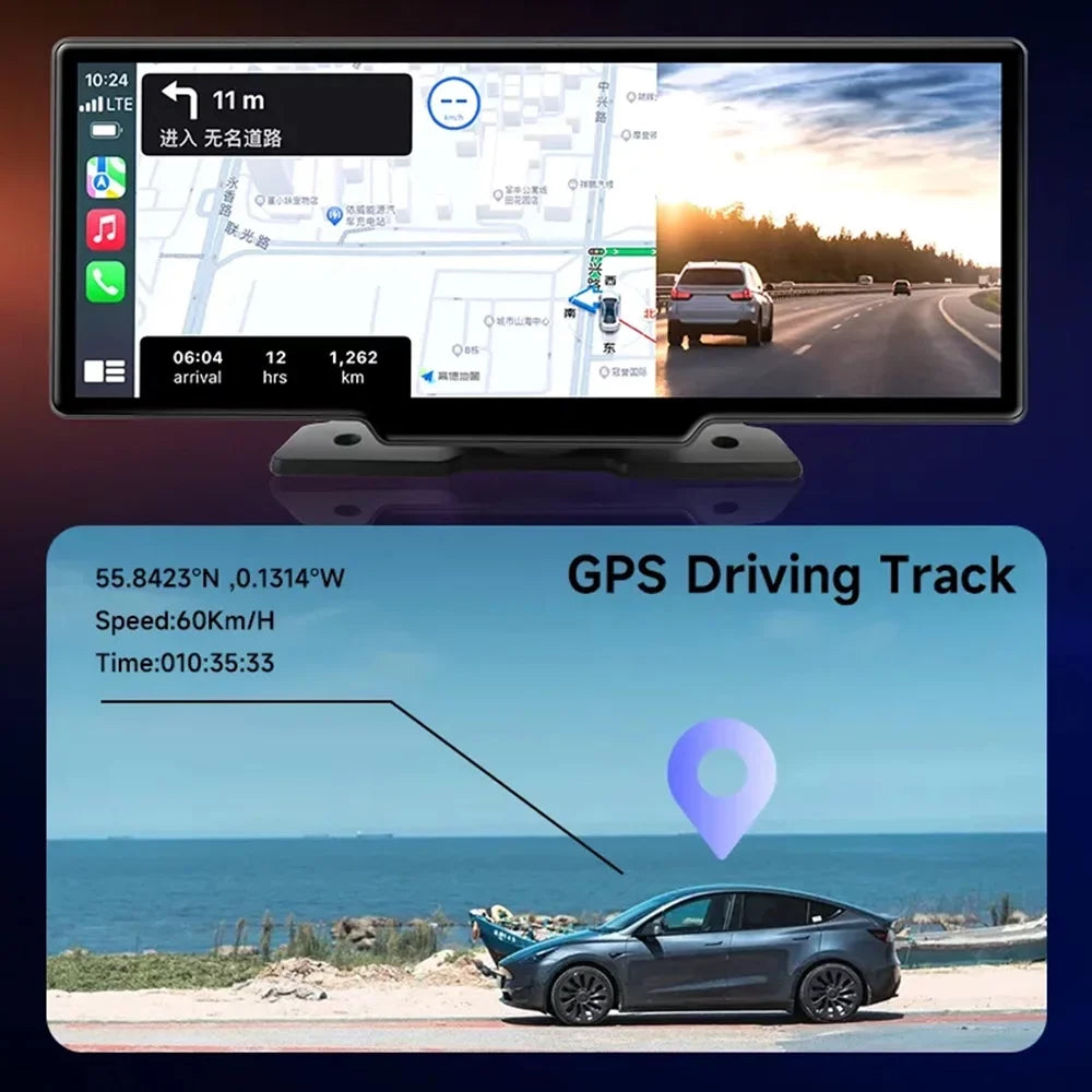 Masslatie Auto GPS Android Dashboard Front Dash Mirror Monitor camera DVR & Carplay Car DVRS,No 10.26 Cam Video Navigation Inch