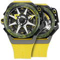for - Rim Watch Black Men Twin Dial Reversible Automatic Adult Monza Chronograph Mazzucato