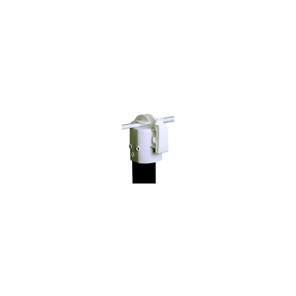 Insulator and White T-Post Safety Gallagher Cap