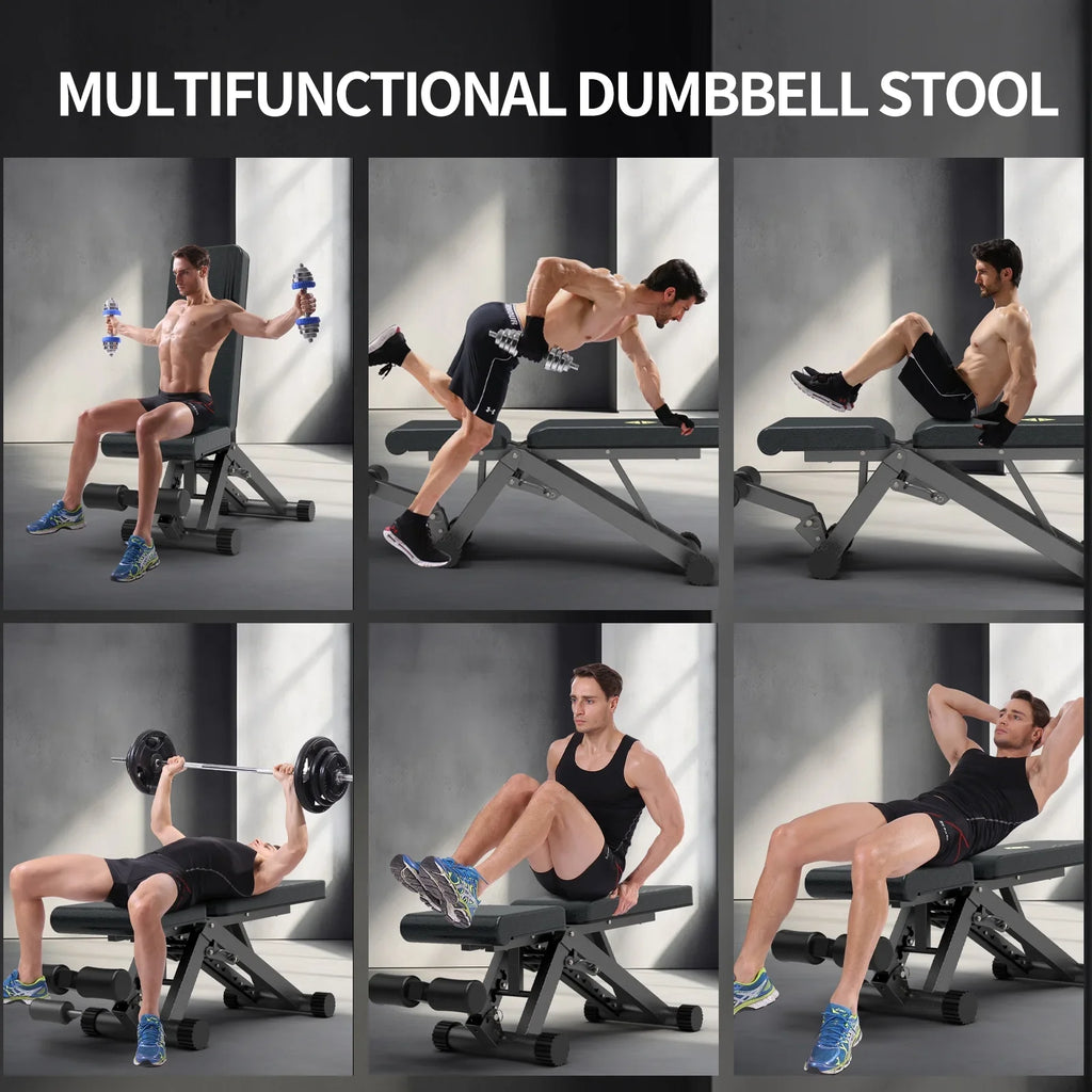 Bench Workout, 880 Strength Gym Adjustable Home for for Incline Set Benches Weight Training Bench, Foldable Body Pounds Capacity Full