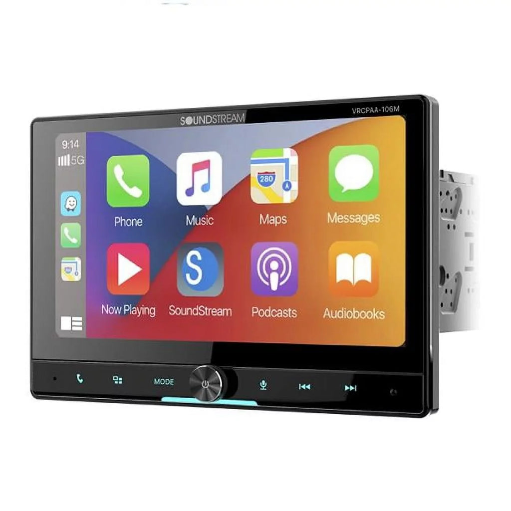Mechless Android Rotating 360 Din & in. LCD 10.6 Up-Down Keys Sound Touch Carplay Auto 2 Stream