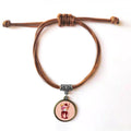 Cup Jewelry Hide Rope Biscuit Brown Ice Bracelet Donut Chocolate Wristband Leather