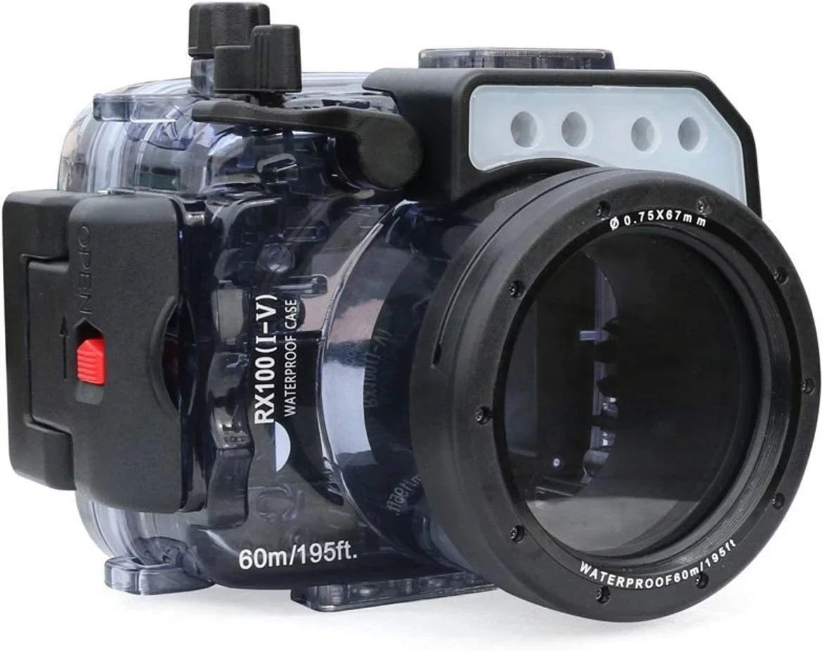 Kit, w/ I & for Dome RX100 Waterproof RX100 Sony Two case II M2 Port IV M5 Seafrogs Tray Aluminium Housing Underwater 60M Camera III M3 Hands M4 V