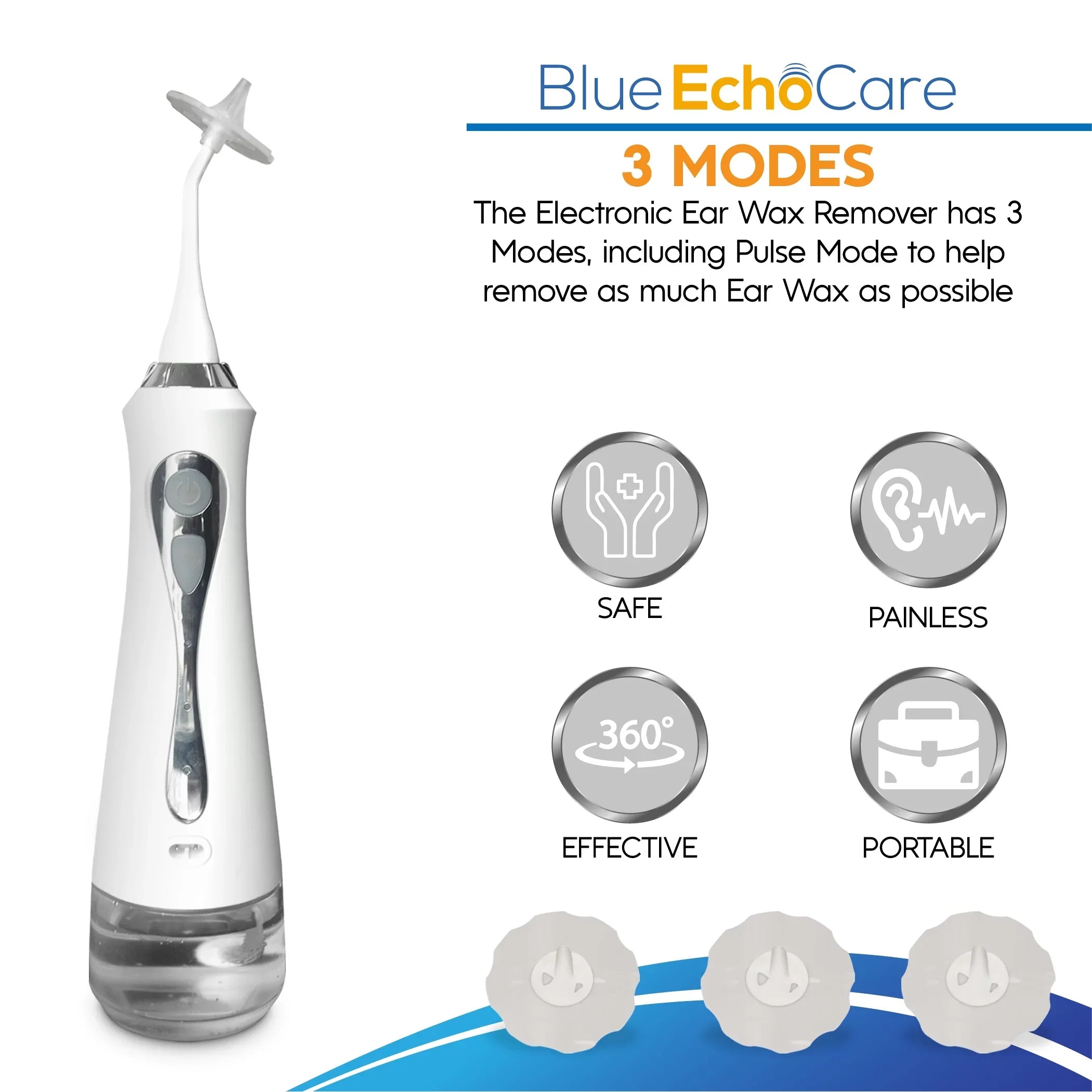 device, kit Remover- USA USA Electronic 3 system, wax ear tool Drops, removal DISHWASHER FRIENDLY Includes TIPS, - REUSABLE, ear cleaner Cleanse MADE Ear Ear Wax MADE Right