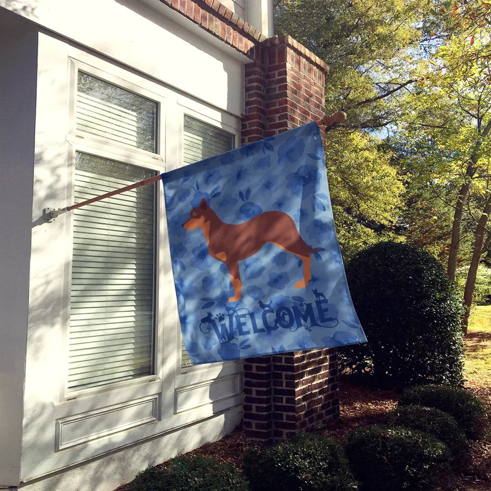 Size, Welcome Australian multicolor House CK6156CHF Dog Canvas Kelpie Large, Treasures Carolines Flag