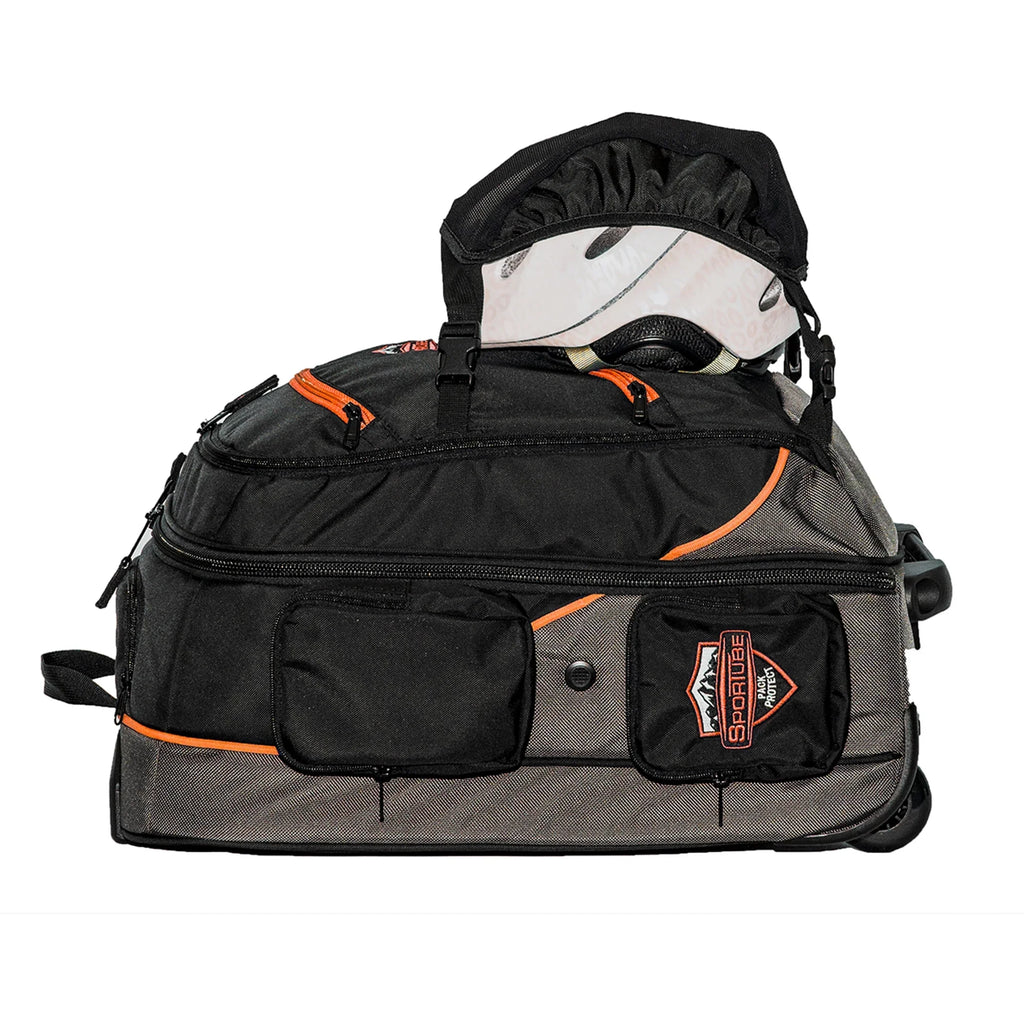 Orange Padded Bag, Cruiser Sportube Gear On Boot & Wheeled Carry Cabin