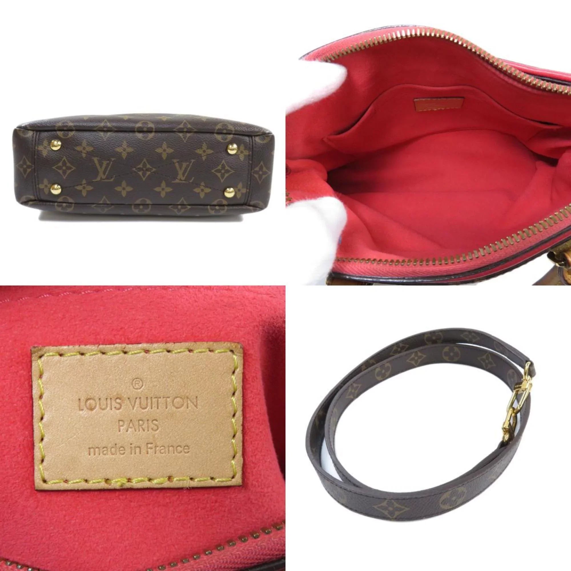 BB Monogram Louis Canvas (Good) Pre-Owned Vuitton Pallas Handbag M41734 Ladies