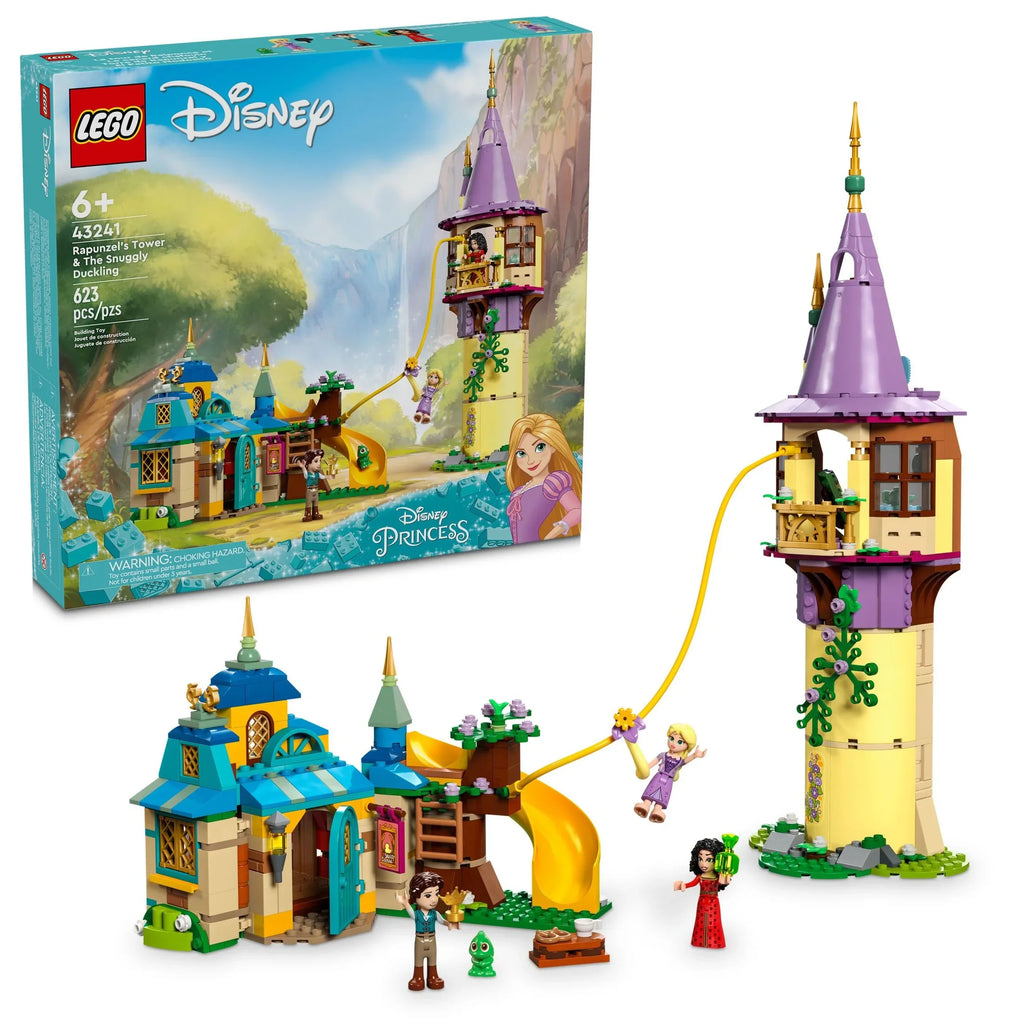 Princess Girls 43241 Gift The Rapunzel’s LEGO for Mother Fun Toy Princess 6 with Gothel Snuggly Disney Flynn Ages Disney Plus, and Toy, Tower Building & Mini-Dolls, and Boys Rider Duckling Tangled