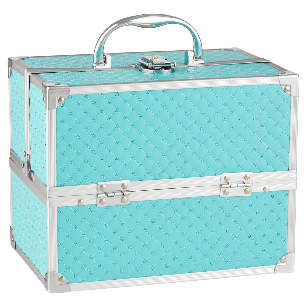 Organizer, trays, 9.85" Makeup Cosmetics x 6.7" Train 4 Case Teal 7.9" Color, x