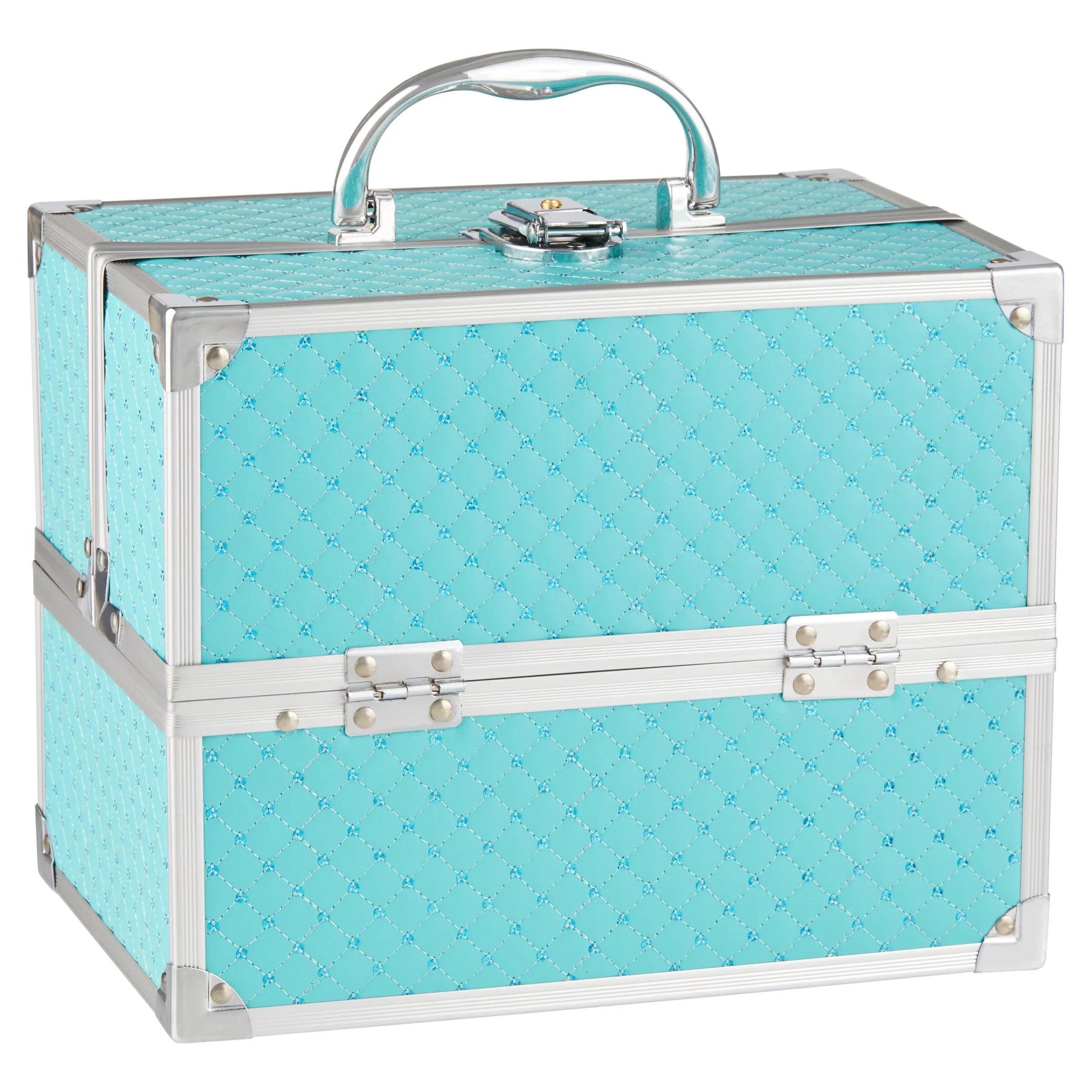 Organizer, trays, 9.85" Makeup Cosmetics x 6.7" Train 4 Case Teal 7.9" Color, x