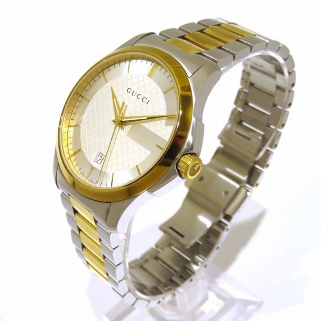 date watch timeless Used GUCCI Authenticated men quartz Gucci G 126.4