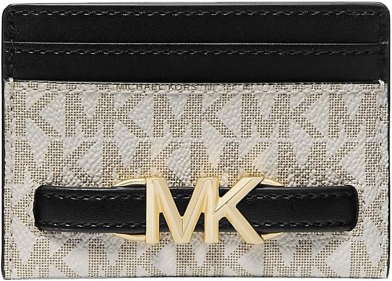 Card Michael Vanilla/Black Large Holder Leather - Kors Reed