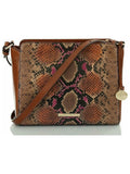 Carrie Handbag Snake Crossbody Leather Purse Brahmin Brown Crossbody Print
