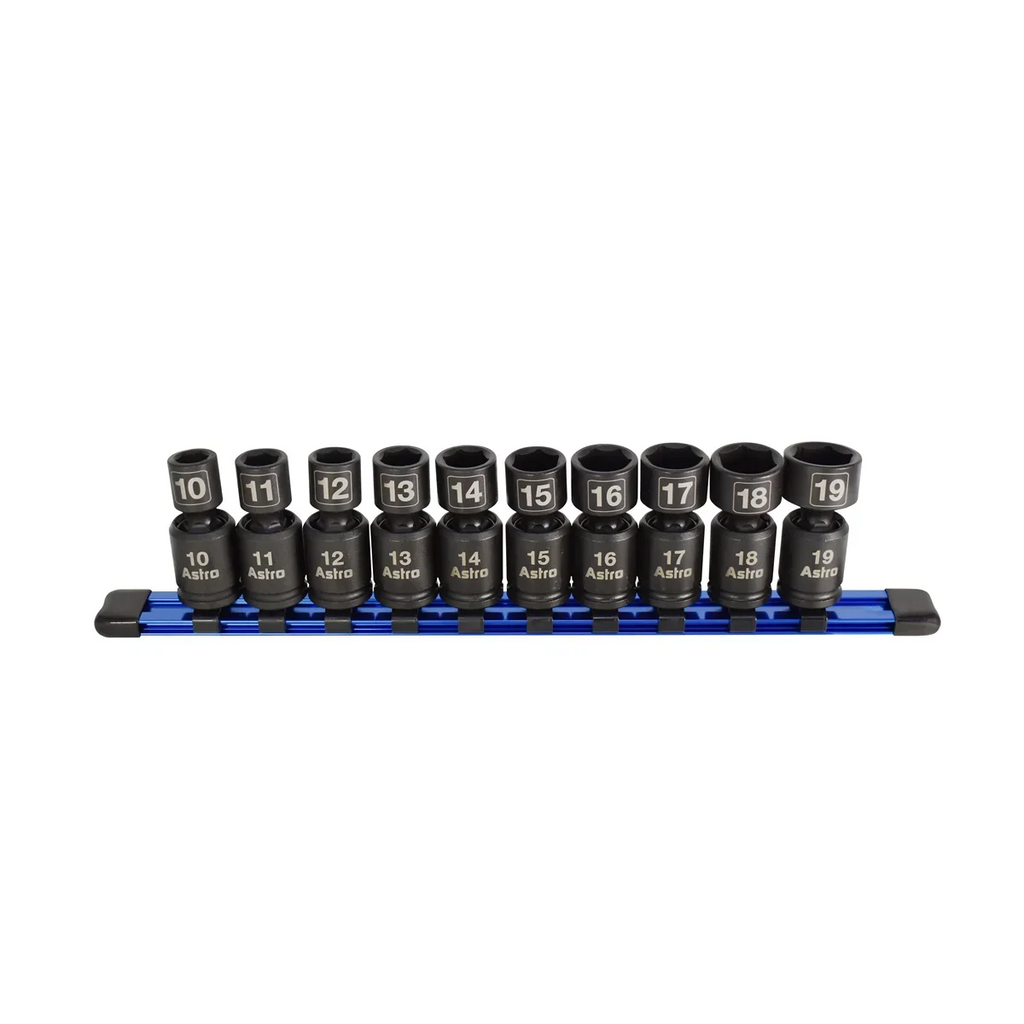 Astro Unvrsl Pinless Nano Impact Pneumatic 10 Skt 3/8IN Metric