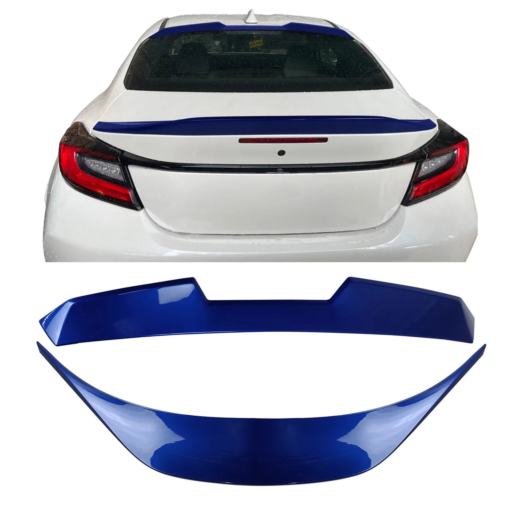 Motorsports Wr Pearl/World #K7X Painted TRD With Blue + Style Trunk 2022-2023 Window Roof Ikon + Visor V Subaru Spoiler Style Rally Trunk Toyota Rear Wing BRZ Compatible GR86, Spoiler Blue ABS