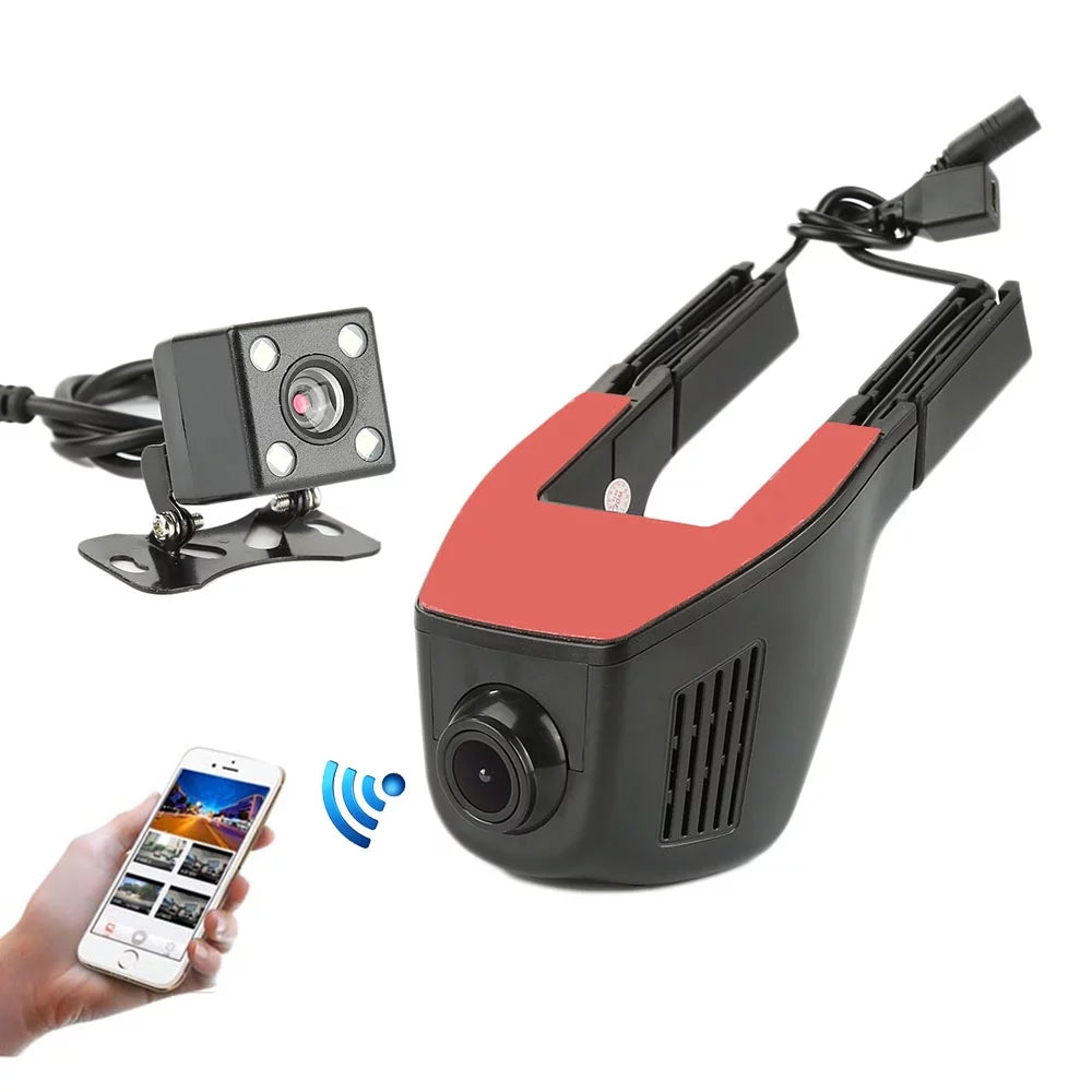 Dash Front Digital 1080P DVR HD Video Recorder Camcorder rear Camera Car Wifi camera