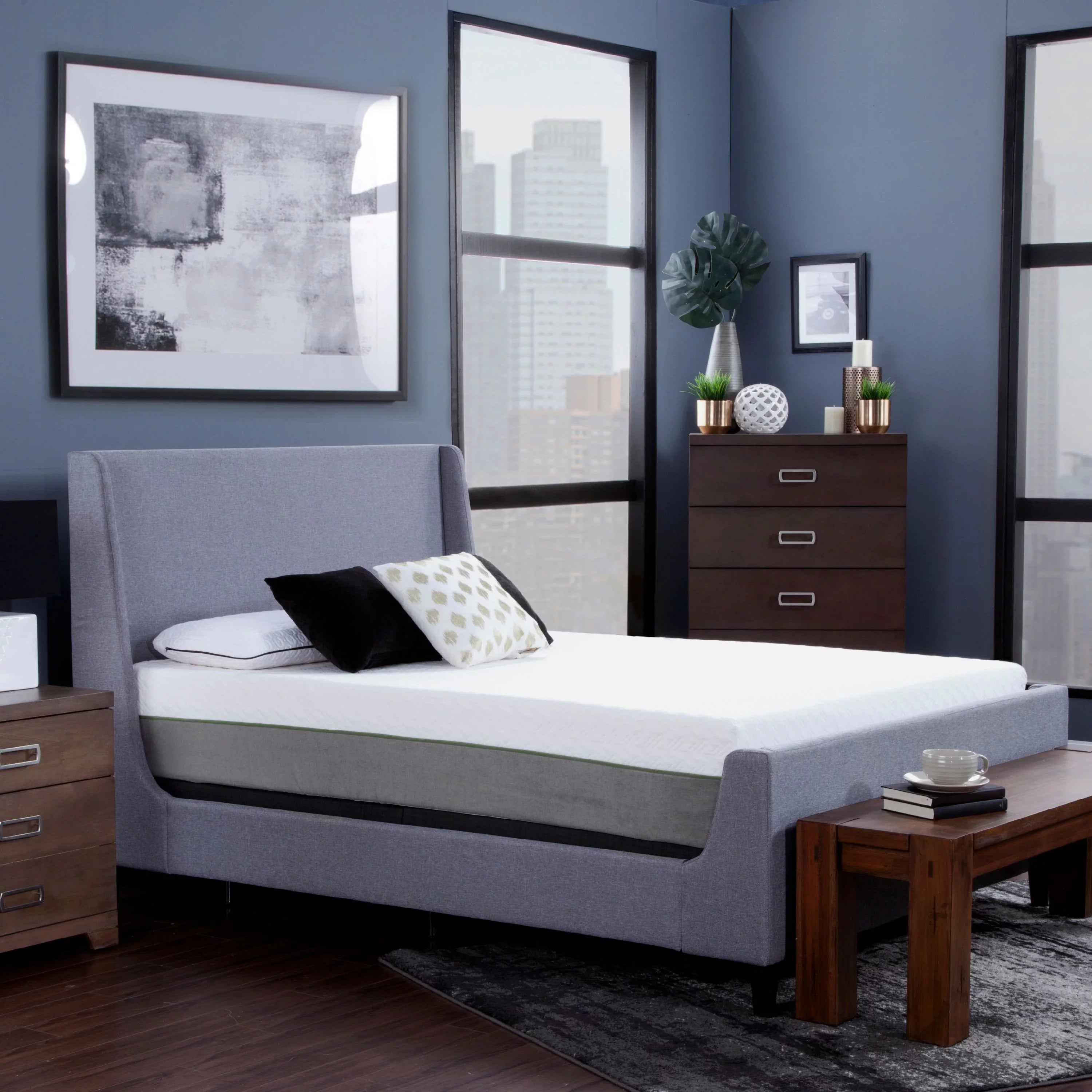 King Infused Mattress, 12” Copper Nights Foam Memory Blissful