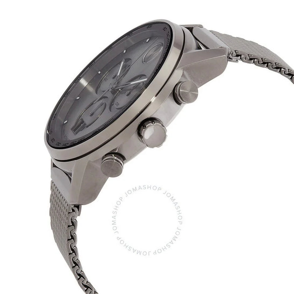 MENS CHRONOGRAPH BAND GREY BOLD VERSO 3600910 MESH WATCH DIAL MOVADO GREY