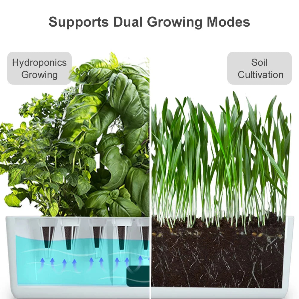 Office Smart Grow Kitchen 15W with Indoor Height 9 Timing Hydroponics Growing Smart System 2L Adjustable Home for Automatic Kit Garden Pods Tank Pump