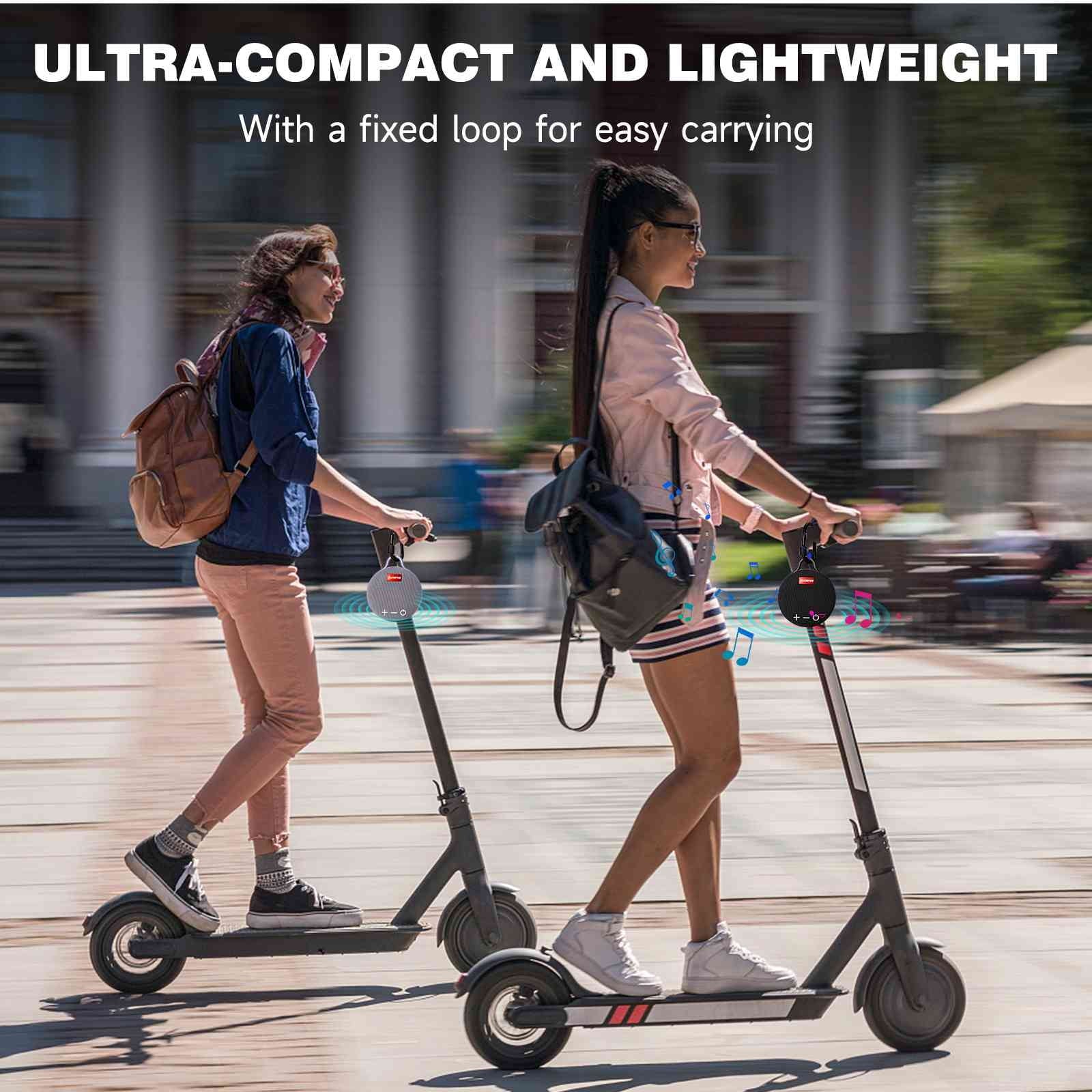 Bluetooth Beach, LG Big for Punchy Sound, Audience with Clip, UrbanX Black & Wireless Waterproof 5 Stylo 20H with Biking Boat, Pack 2 IPX7 Speaker Series Compact Speaker Playtime, Bass, Pool,