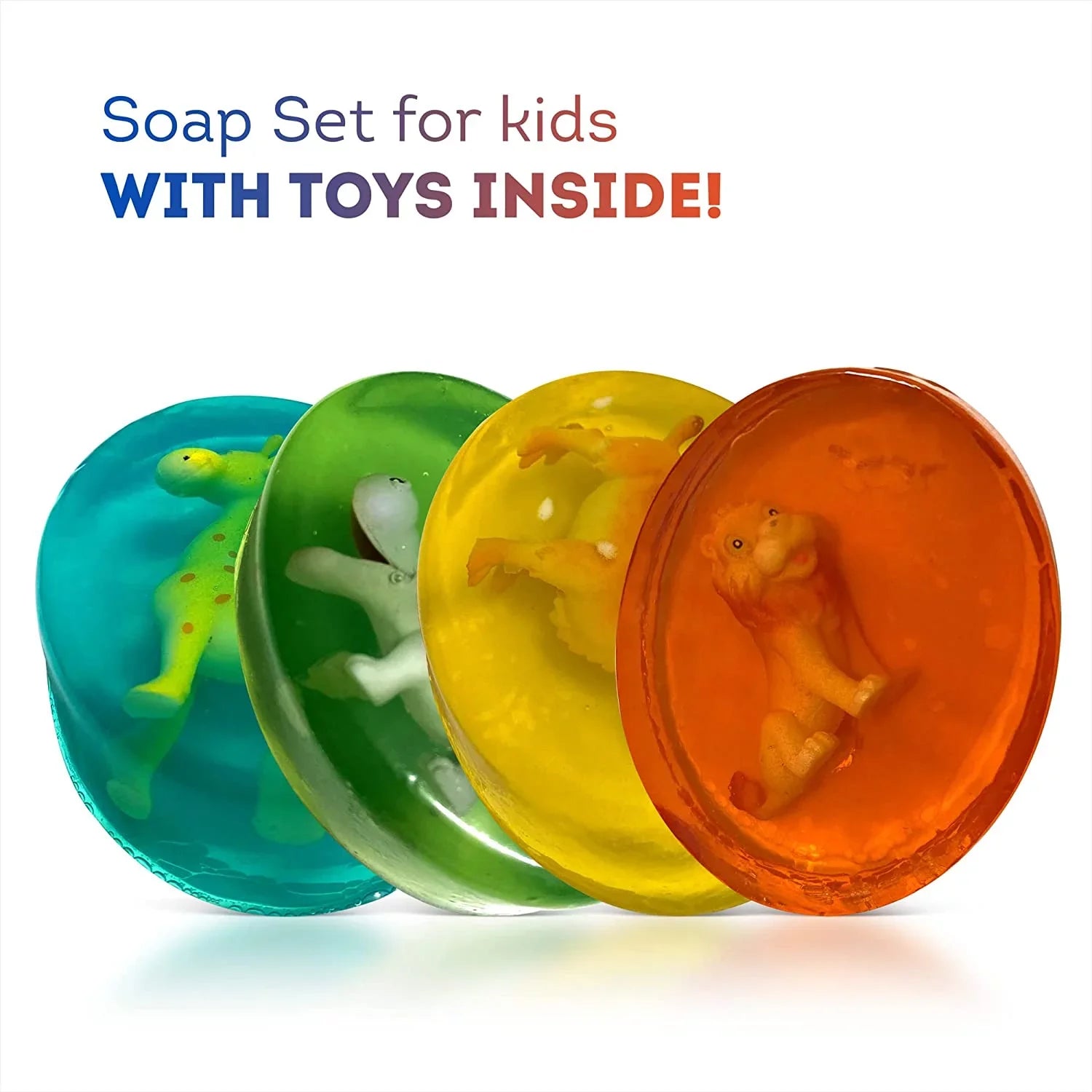 Safe Bar Soap Wild Toys Animals Set Inside Handmade Collect 4 Glycerin in All USA Funny Animals Surprise Toys 12 with Natural Moisturizing by and Relaxcation Kids Soap