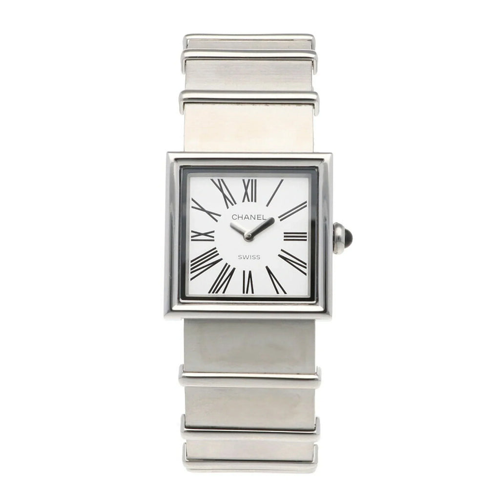 Ladies Quartz Watch Wakeari Mademoiselle Stainless Pre-Owned CHANEL Steel (Fair) Non-Waterproof