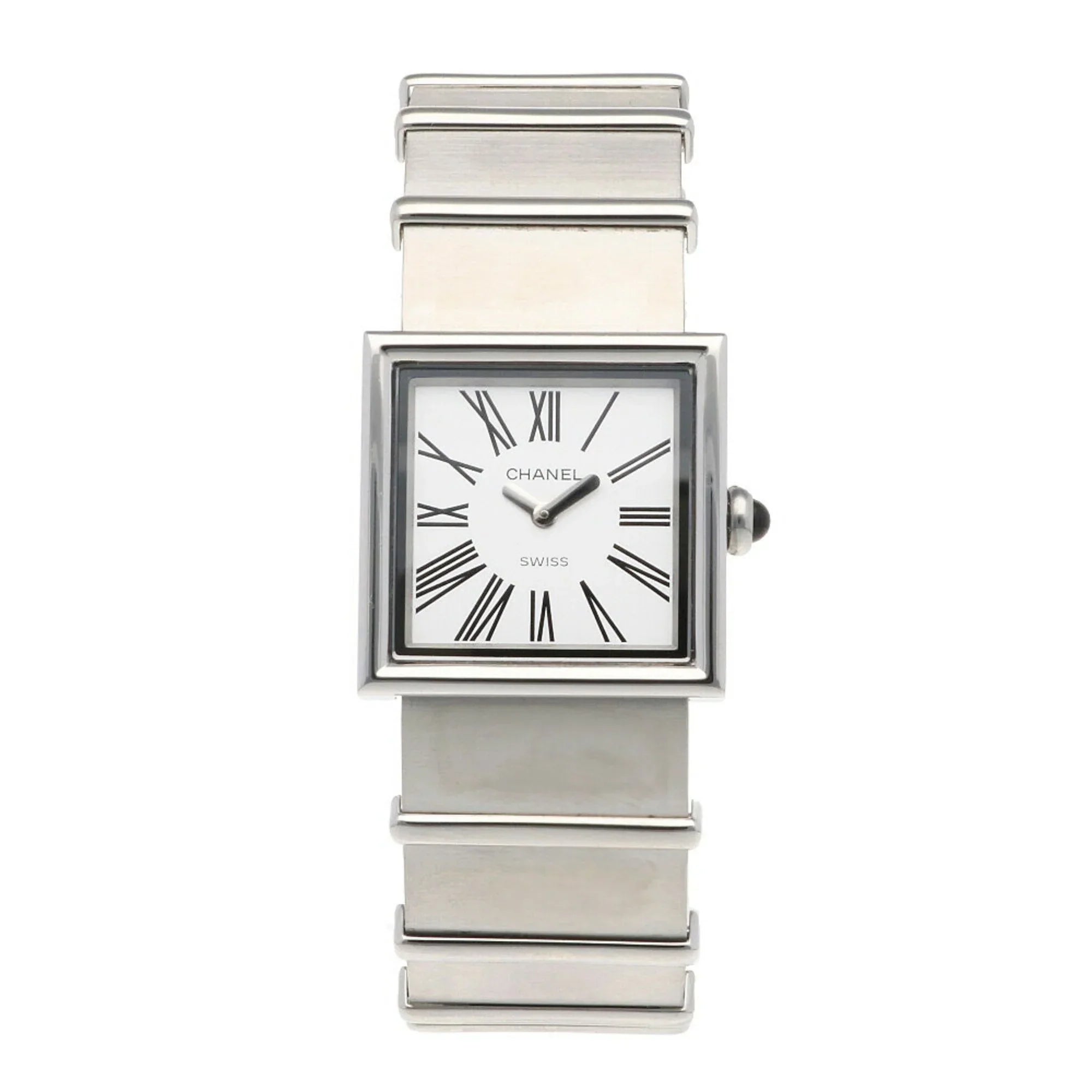 Ladies Quartz Watch Wakeari Mademoiselle Stainless Pre-Owned CHANEL Steel (Fair) Non-Waterproof