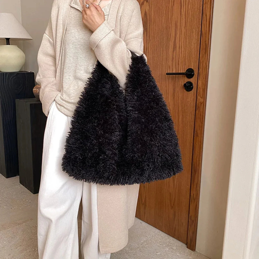 Armpit Trend Luxury Cute Autumn Women Tote Shoulder And Designer Ainter Handbags Plush For Fashion New Bags Bag Large-capacity