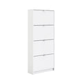 in Drawer Allora Cabinet 4 Contemporary Shoe White