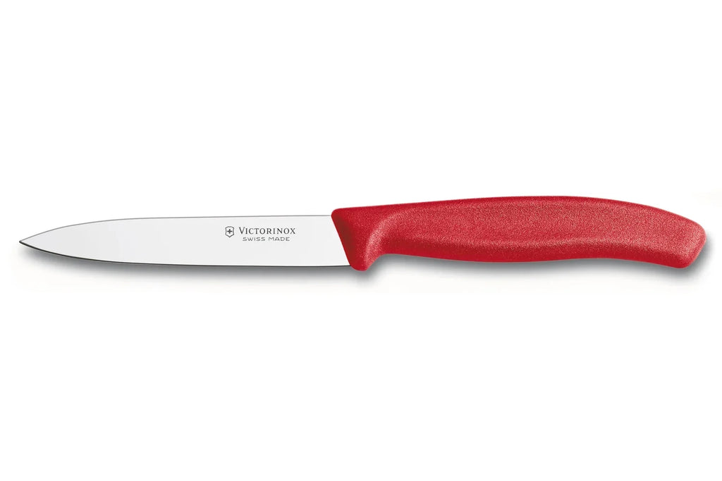 Point, Knife with Swiss Straight Paring Spear Classic Blade, Victorinox 4-Inch Red