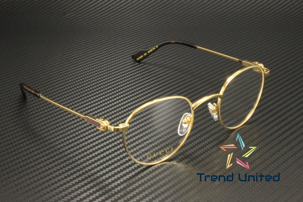 GUCCI Round Eyeglasses mm Panthos Oval Demo Lens Gold GG1222O Metal Men's 48 002