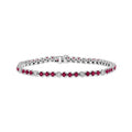 14K CTW Gold White Bracelet, Ruby Creations 3.09 Diamond & Louis
