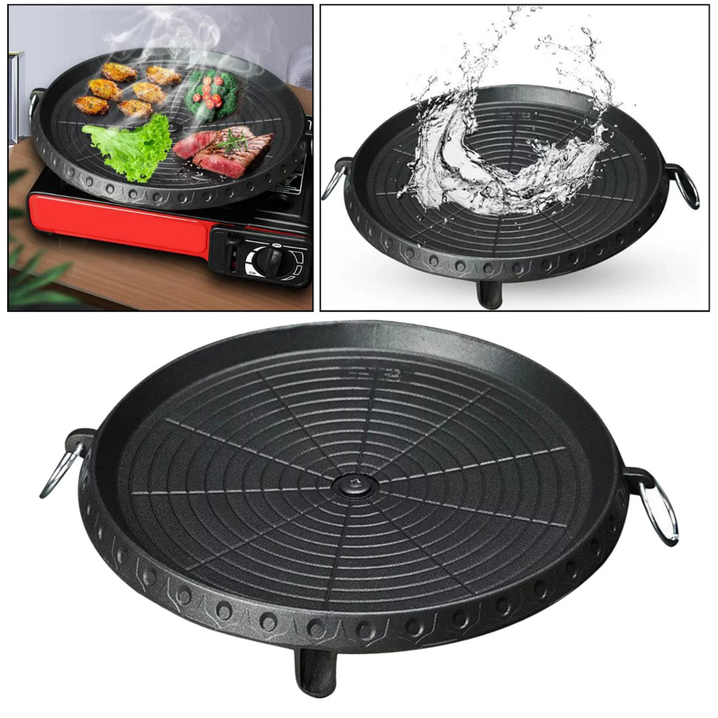 Pan Portable Induction Smokeless Picnic Indoor Outdoor BBQ Lightweight Grill Tray Camping Household Frying