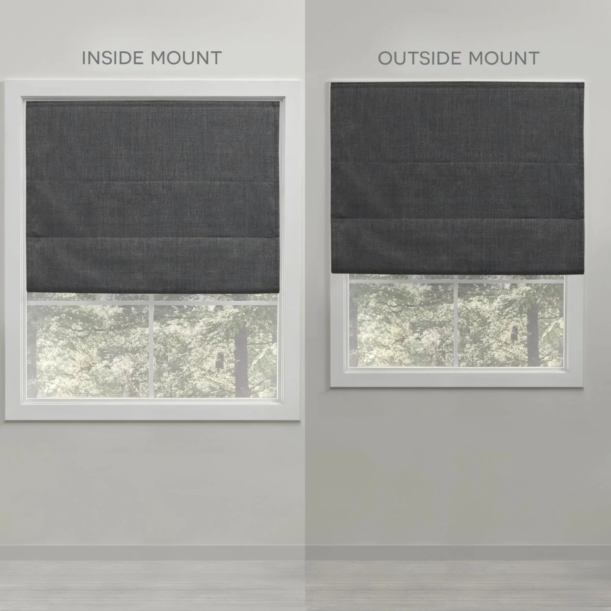 Grey 34"x64", Blackout Ricardo Shade, Exclusive Home Total Roman