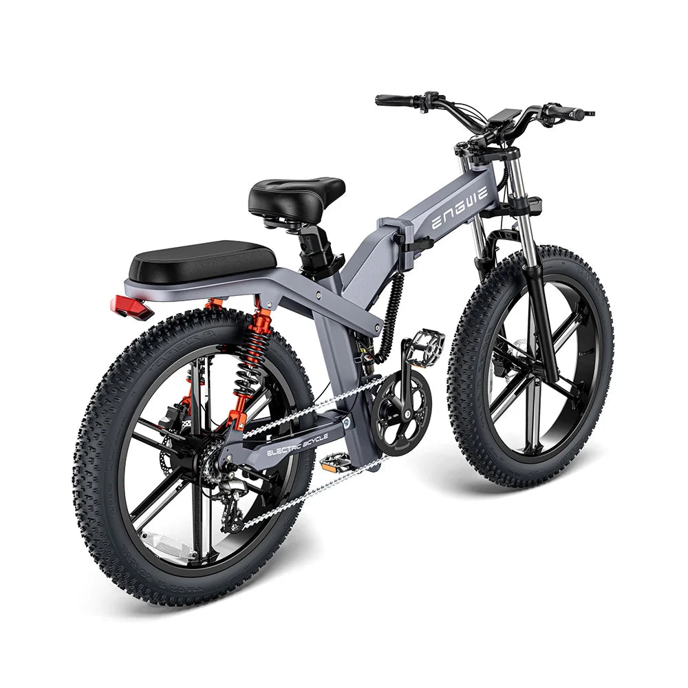 Electric E-bike Snow All-terrain Bike,19.2ah Tire Bike 8 Speed Bike 48v 1000w Speed Maximum ENGWE Tire 31mph 8 Fat E-bike Speed Maximum